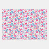 Aquarellfarben Flora-Muster Geschenkpapier Set (Vorderseite 2)