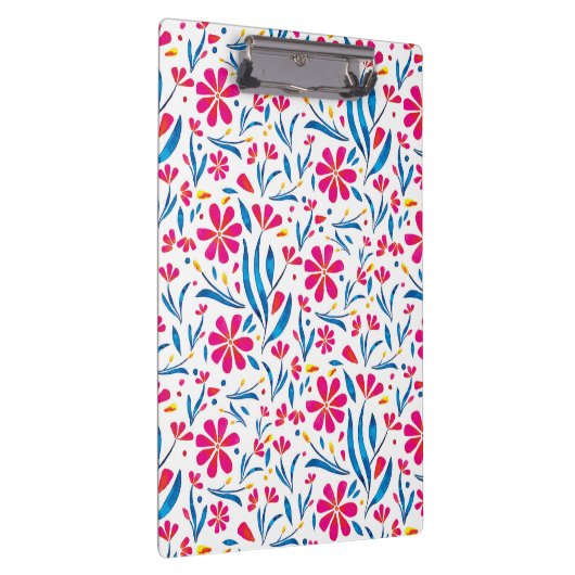 Aquarellfarben Flora-Muster Klemmbrett (Rechts)