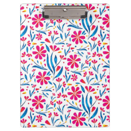 Aquarellfarben Flora-Muster Klemmbrett
