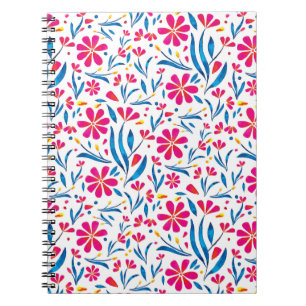 Aquarellfarben Flora-Muster Notizblock