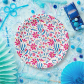 Aquarellfarben Flora-Muster Pappteller (Party)