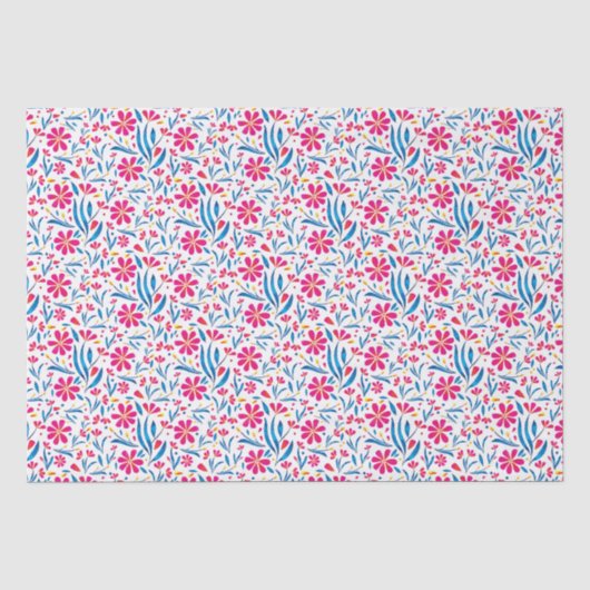 Aquarellfarben Flora-Muster Seidenpapier (Vorderseite)