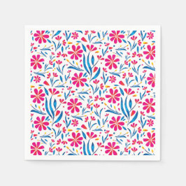 Aquarellfarben Flora-Muster Serviette