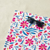 Aquarellfarben Flora-Muster Strandtuch (Beispiel)