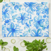 Aquarellfarben Floral Chintz Niedliches Muster Geschirrtuch (Gefaltet)