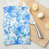 Aquarellfarben Floral Chintz Niedliches Muster Geschirrtuch (Viertel Falte)