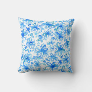 Aquarellfarben Floral Chintz Niedliches Muster Kissen