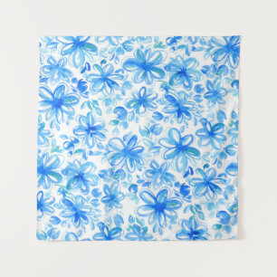 Aquarellfarben Floral Chintz Niedliches Muster Wandteppich