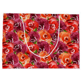 Aquarellfarben Floral Collage Happy Birthday Große Geschenktüte (Rückseite)