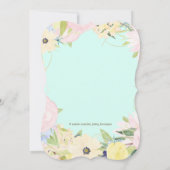 Aquarellfarben Floral Cowgirl Babydusche Einladung (Rückseite)