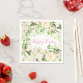 Aquarellfarben Floral Happy Oster Serviette (Beispiel)