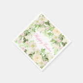 Aquarellfarben Floral Happy Oster Serviette (Ecke)