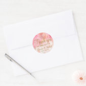 Aquarellfarben Floral Pink Gold Danke Sticker (Umschlag)