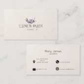 Aquarellfarben-Floral-Visitenkarte Visitenkarte (Vorne/Hinten)