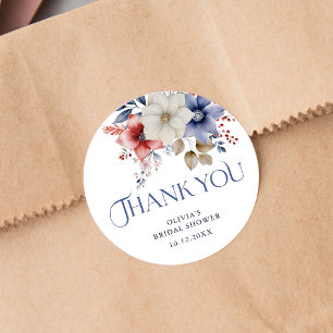 Aquarellfarben Floral Wasserfarbe Danke Sticker
