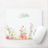 Aquarellfarben, florale Grenz-Maus-Pad Mousepad (Mit Mouse)