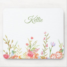 Aquarellfarben, florale Grenz-Maus-Pad Mousepad