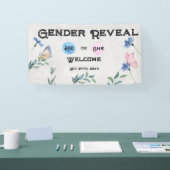 Aquarellfarben, florenrosa oder blau banner (Messe)