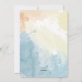 Aquarellfarben Foto Geburtsankündigung Ankündigung (Rückseite)