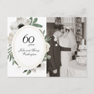 Aquarellfarben Foto Gold 60 Jahre alt Postkarte