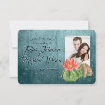 Aquarellfarben - Foto Save the Date Aquamarin