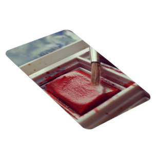 Aquarellfarben Fotodruck. Magnet
