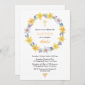 Aquarellfarben Fötus Taufe Einladung (Vorne/Hinten)