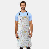 Aquarellfarben Frühlingsblumen Blumenmuster Schürze (Getragen)