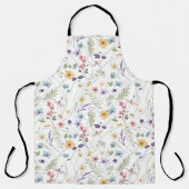 Aquarellfarben Frühlingsblumen Blumenmuster Schürze (Vorderseite)