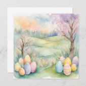 Aquarellfarben-Frühlingsszene (Vorne/Hinten)