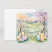 Aquarellfarben-Frühlingsszene Save The Date (Vorne/Hinten)