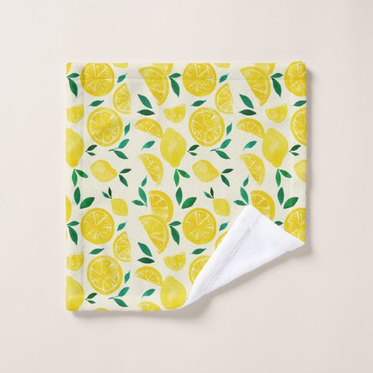 Aquarellfarben - gelb und grün badhandtuch set (Waschlappen)