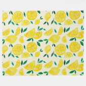 Aquarellfarben - gelb und grün fleecedecke (Vorderseite (Horizontal))