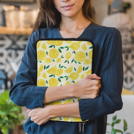 Aquarellfarben - gelb und grün laptopschutzhülle