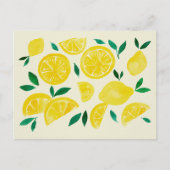 Aquarellfarben - gelb und grün postkarte (Vorderseite)
