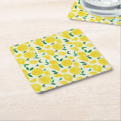 Aquarellfarben - gelb und grün rechteckiger pappuntersetzer (angewinkelt)