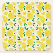 Aquarellfarben - gelb und grün rechteckiger pappuntersetzer (Vorderseite)