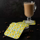 Aquarellfarben - gelb und grün rechteckiger pappuntersetzer