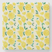 Aquarellfarben - gelb und grün steinuntersetzer (Vorderseite)