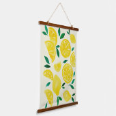 Aquarellfarben - gelb und grün wandteppich mit holzrahmen (Gewinkelt)