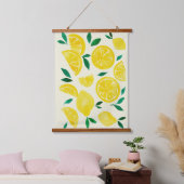 Aquarellfarben - gelb und grün wandteppich mit holzrahmen (Schlafzimmer)