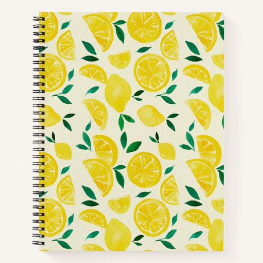 Aquarellfarben - gelbe und grüne Abbildung Notizblock (Vorderseite)
