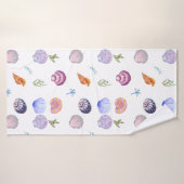 Aquarellfarben gemischte farbenfrohe Muscheln Badehandtuch (Badehandtuch)