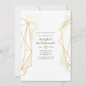 Aquarellfarben, geometrische Kristalle Einladung (Vorderseite)