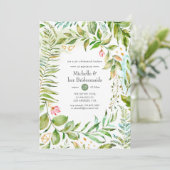 Aquarellfarben, geometrische Kristalle Einladung (Stehend Vorderseite)