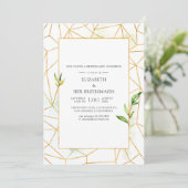 Aquarellfarben, geometrische Kristalle Einladung (Stehend Vorderseite)