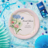 Aquarellfarben, geometrisches Brautparty Pappteller (Party)