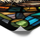 Aquarellfarben gestanzter Glass Tiger Poster (Ecke)