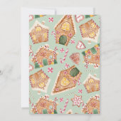 Aquarellfarben Gingerbrett Weihnachtsgebäck Party Einladung (Rückseite)