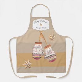 Aquarellfarben Gingerbrot Caramel Tones Schürze